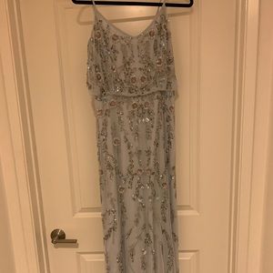 Adriana Papell beaded gown.